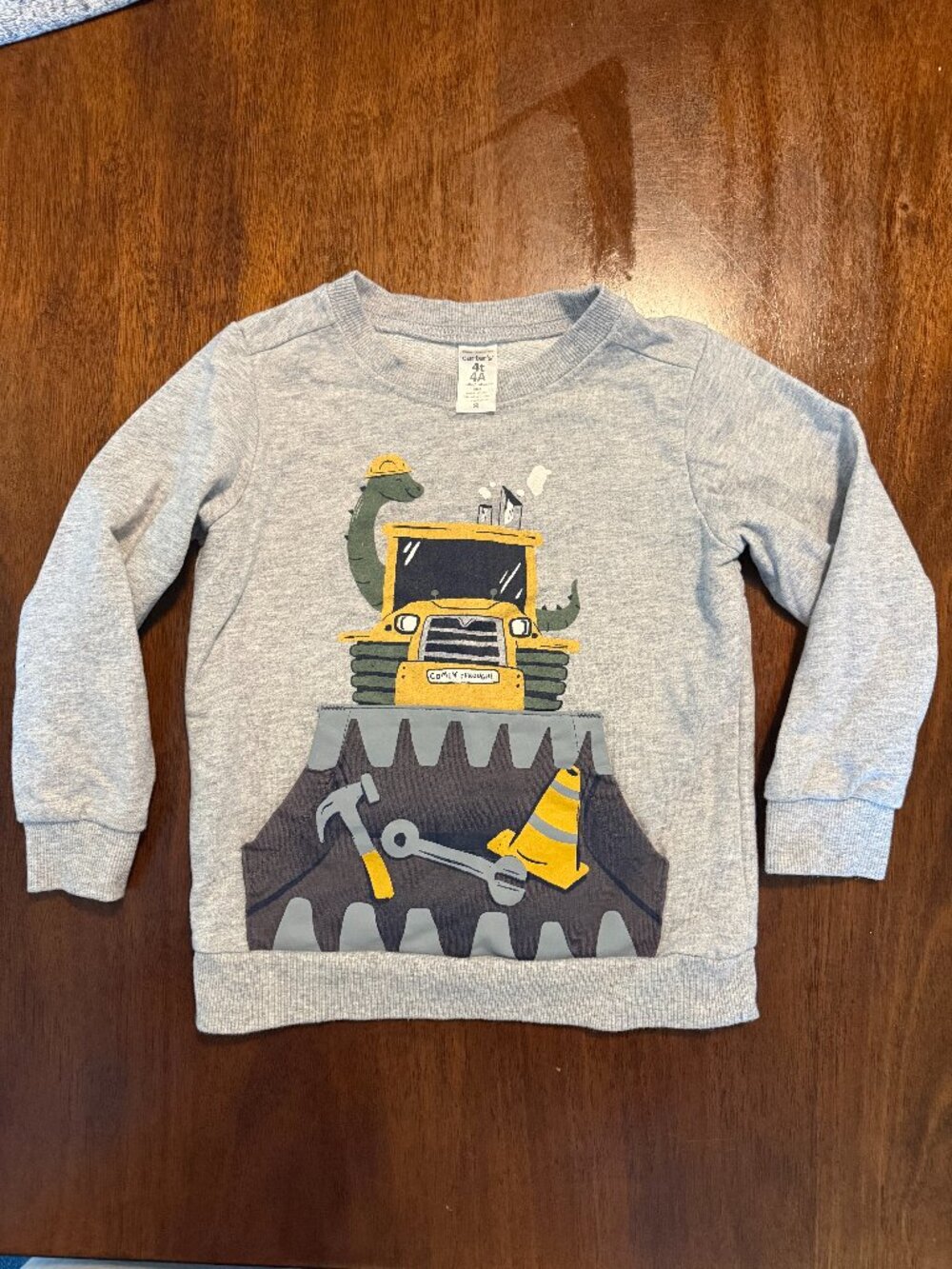 Carter's 4T Construction Truck Sweatshirt